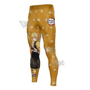 Demon Slayer Zenitsu Agatsuma Character Mens Compression Legging