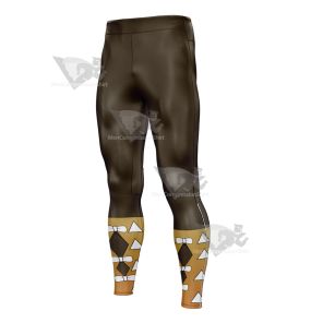 Demon Slayer Zenitsu Yellow Mens Compression Legging