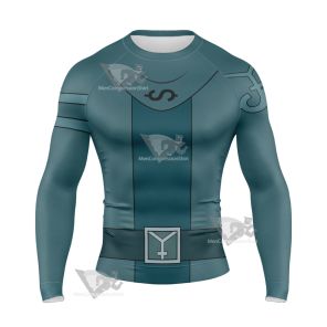 Di Gata Adam Blue Cosplay Long Sleeve Compression Shirt