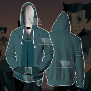 Di Gata Adam Blue Cosplay Zip Up Hoodie