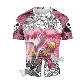 Donquixote Doflamingo One Piece Short Sleeve Compression Shirt