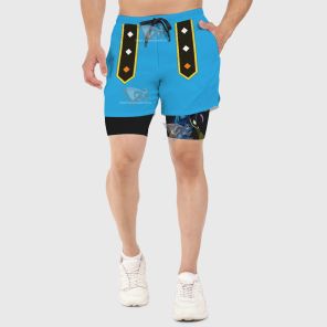 Dragon Ball Beerus Blue Men Compression Gym Short