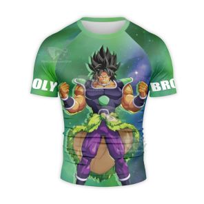 Dragon Ball Broly Galaxy Short Sleeve Compression Shirt