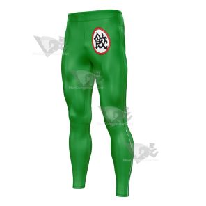 Dragon Ball Chiaotzu Symbol Green Mens Compression Legging