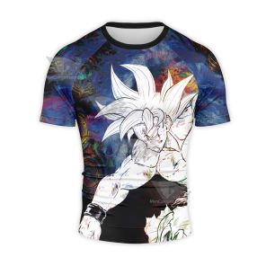 Dragon Ball Goku Battle Short Sleeve Compression Shirt