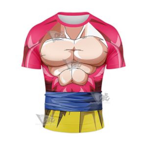 Dragon Ball Goku Super Saiyan 4 Short Sleeve Compression Shirt