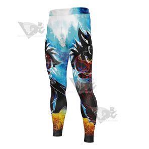 Dragon Ball Goku Super Saiyan Silhouette Men Compression Legging