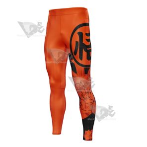 Dragon Ball Goku Text Icon Image Men Compression Legging