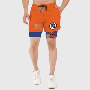 Dragon Ball Kuririn Orange Men Compression Gym Short