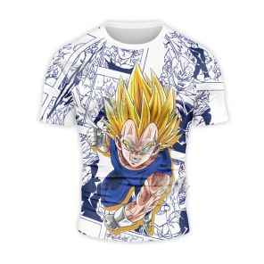 Dragon Ball Majin Vegeta M Short Sleeve Compression Shirt