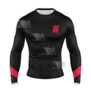 Dragon Ball Majin Vegeta Reze Red Long Sleeve Compression Shirt