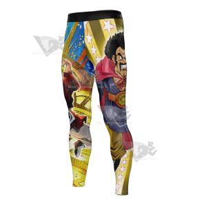 Dragon Ball Mr Satan Yellow Mens Compression Legging