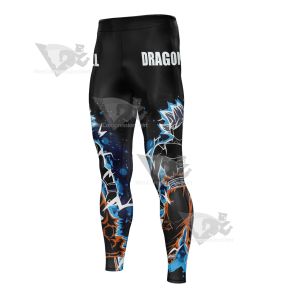 Dragon Ball Mui Goku Silhouette Illustration Men Compression Legging