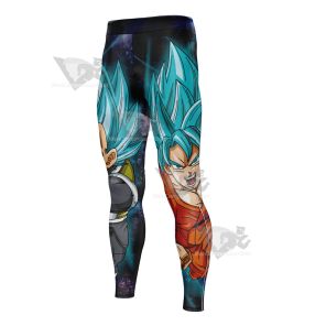 Dragon Ball Son Gokuu And Vegeta Black Mens Compression Legging