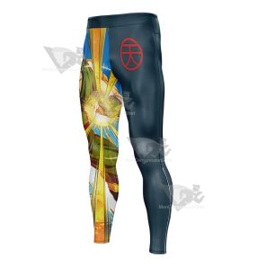 Dragon Ball Tenshinhan Blue Mens Compression Legging