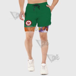 Dragon Ball Yamcha Green Men Compression Gym Short