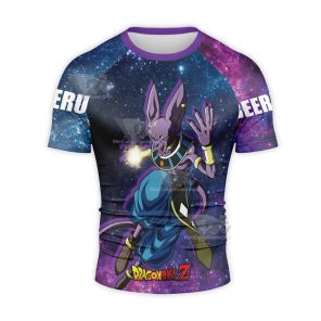 Dragon Ball Z Beerus Galaxy Starry Sky Short Sleeve Compression Shirt