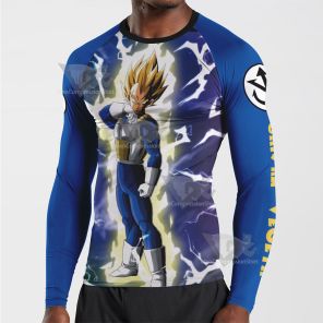 Dragon Ball Z Saiyan Vegeta Blue Long Sleeve Compression Shirt