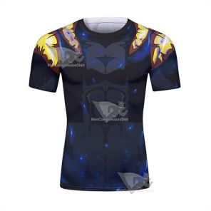 Dragon Ball Z Super Saiyan Blue Onyx Gogeta Short Sleeve Elite Rashguard