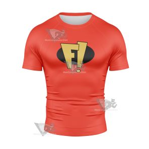 Freakazoid Red Cosplay Short Sleeve Compression Shirt