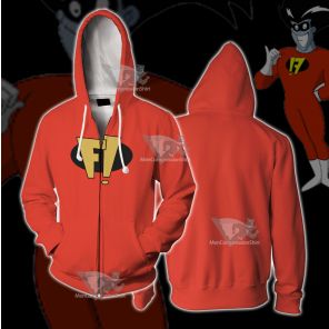 Freakazoid Red Cosplay Zip Up Hoodie