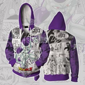 Frieza Dragon Ball Cosplay Zip Up Hoodie