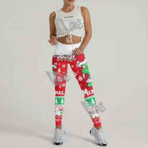 Funny Santa Grinch Leggings