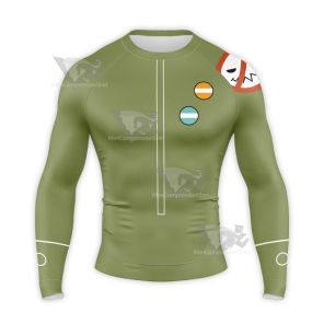 Garterbelt Brief Green Cosplay Long Sleeve Compression Shirt