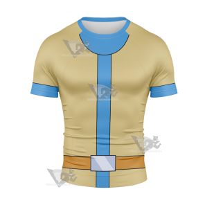 Generator Rex Bobo Haha Yellow Cosplay Short Sleeve Compression Shirt