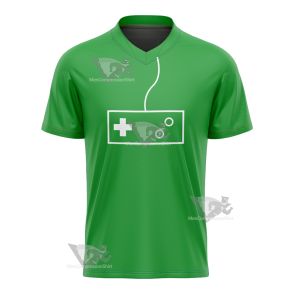 Glitch Techs High Five Green Cosplay Football Jersey