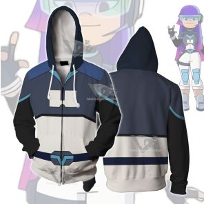 Glitch Techs Miko Kubota Blue Cosplay Zip Up Hoodie