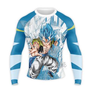 Gogeta Dragon Ball Blue Light Long Sleeve Compression Shirt