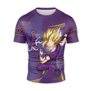 Gohan Dragon Ball Orange Short Sleeve Compression Shirt