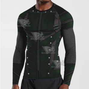 Green Arrow Oliver Queen Long Sleeve Compression Shirt