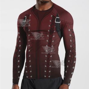 Green Arrow Season 3 Roy Harper Red Long Sleeve Compression Shirt