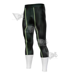 Green Lantern Black Line Mens Compression Legging