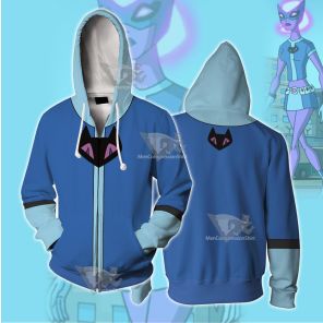 Gwen Tennyson In Omniverse Blue Cosplay Zip Up Hoodie