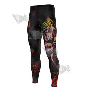 Gyutaro Demon Slayer Black Men Compression Legging