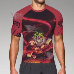 Gyutaro Demon Slayer Classic Short Sleeve Compression Shirt