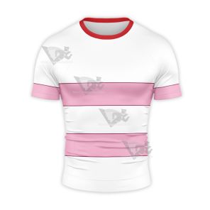 Hazbin Hotel Angel Dust Pink Short Sleeve Compression Shirt