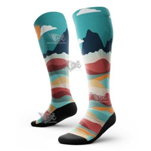 Head In The Clouds Knee High Compression Socks