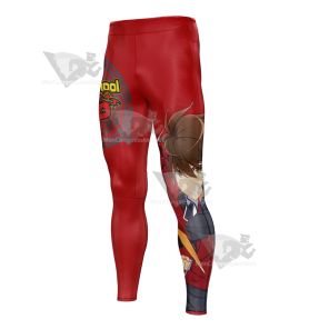 High School Issei Hyoudou Red Men Compression Legging