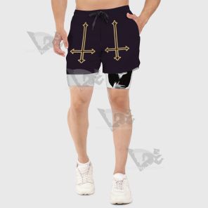 Hunter Lucilfer Chrollo Black Men Compression Gym Short