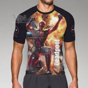 Hyper Deadpool Black Short Sleeve Compression Shirt