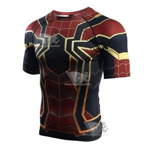 Infinity War Parker Short Sleeve Compression Shirt For Men