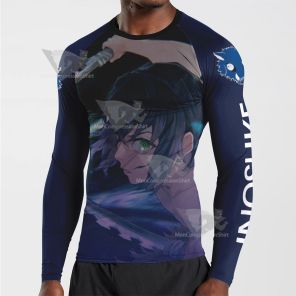 Inosuke Hashibira Anime Black Long Sleeve Compression Shirt