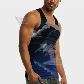 Inosuke Hashibira Anime Black Sleeveless Compression Shirt