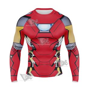 Iron Men Tony Stark Long Sleeve Compression Shirt