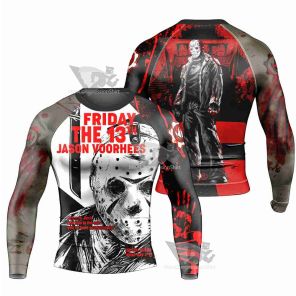 Jason Voorhees Is Back Mens Long Sleeve Rash Guard