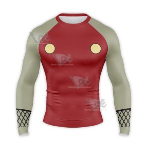 Jiraiya Hokage Red Long Sleeve Compression Shirt